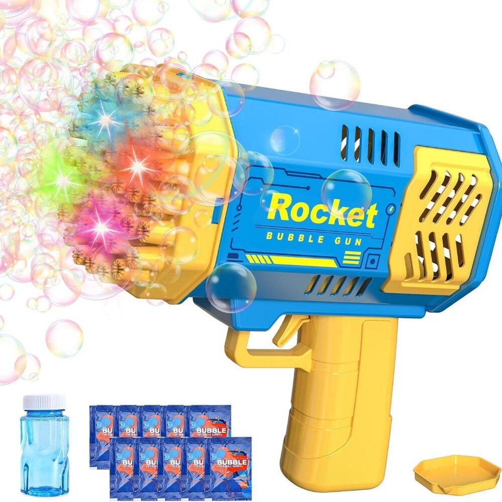Bubble Machine Gun Mini Bubble Gun for Toddlers, Bubble Maker Blower Toys2 Pcs